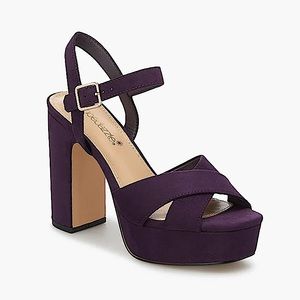 Tina Crossover Block Heel Sandal Heels from ShoeDazzle - purple 💜